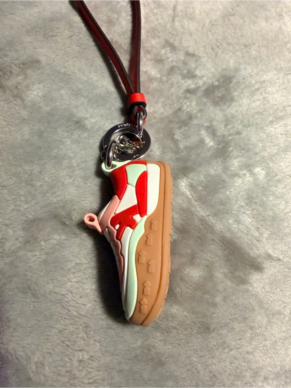 kate spade Coral, Mint & White Sneaker Bag Charm